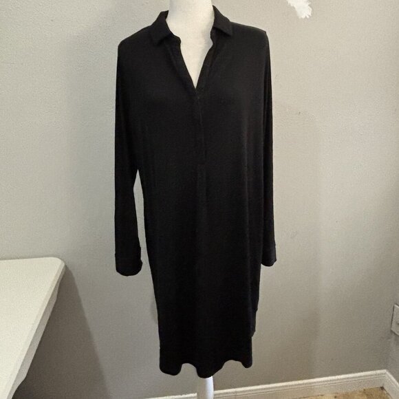 J Jill Collared Long Sleeve Knit Dress A Line Comfort Soft Stretchy Size P.Large - Picture 1 of 11